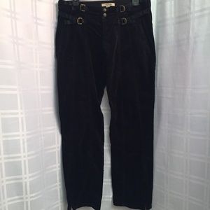 Vintage Free People Black Velvet Buckle Pants